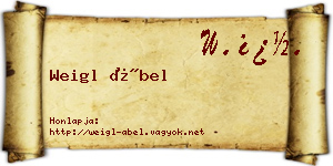 Weigl Ábel névjegykártya