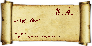 Weigl Ábel névjegykártya