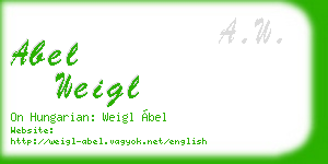 abel weigl business card