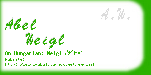 abel weigl business card